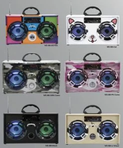 Wireless Express Bling Mini LED BoomBox Speakers Girls