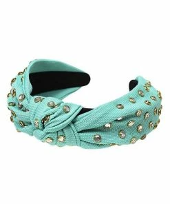 Lola + The Boys Hair Accessories Crystal Studded Knot Headband