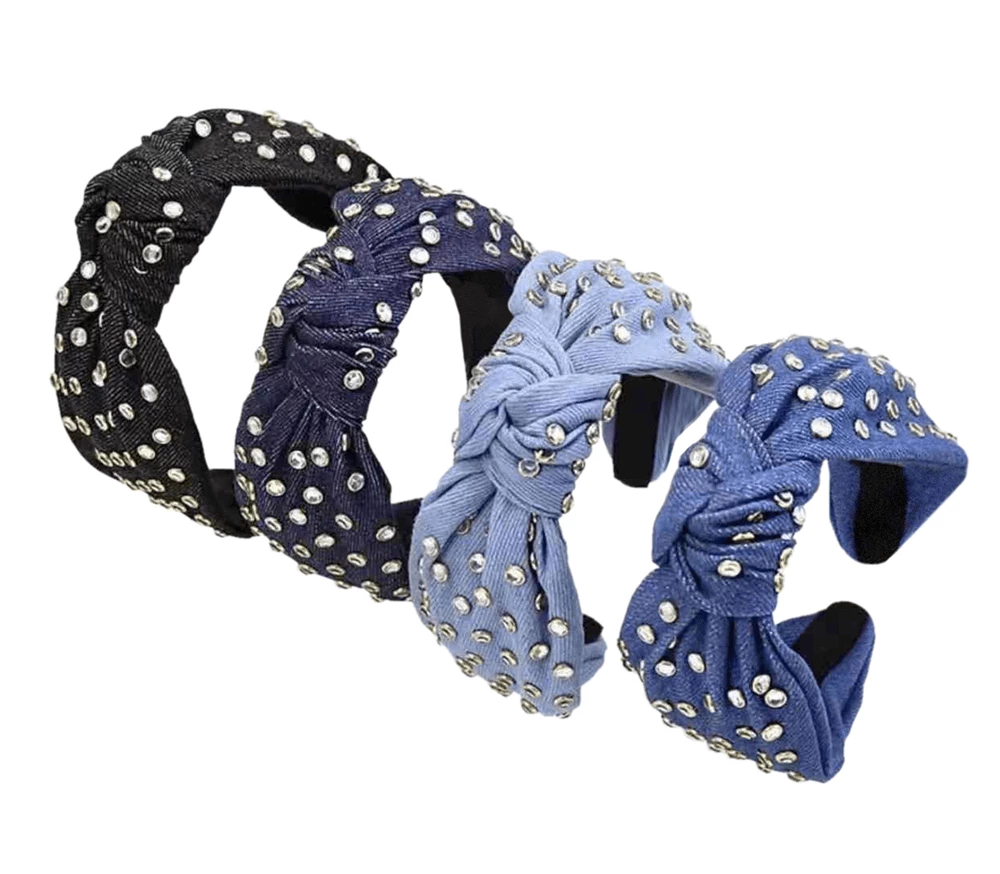 Lola + The Boys Denim Knot Headbands Hair Accessories 2 Lola + The Boys Denim Knot Headbands Hair Accessories