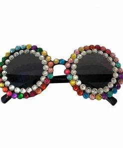 Lola + The Boys Double Rainbow Crystal Sunglasses