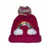 Lola & The Boys Fuzzy Rainbow Fringe Beanies