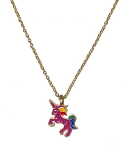 Lola + The Boys Gold Unicorn Necklace Jewelry