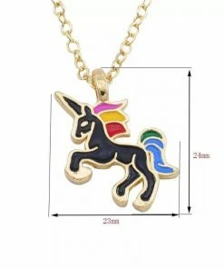 Lola + The Boys Gold Unicorn Necklace Jewelry