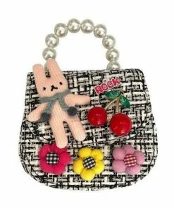 Lola + The Boys Mini Tweed Cherry Rock Purse