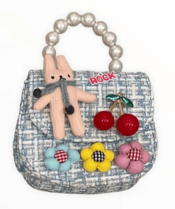 Lola + The Boys Mini Tweed Cherry Rock Purse