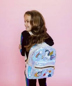 Lola + The Boys Sequin Unicorn Patch Mini Backpack Girls