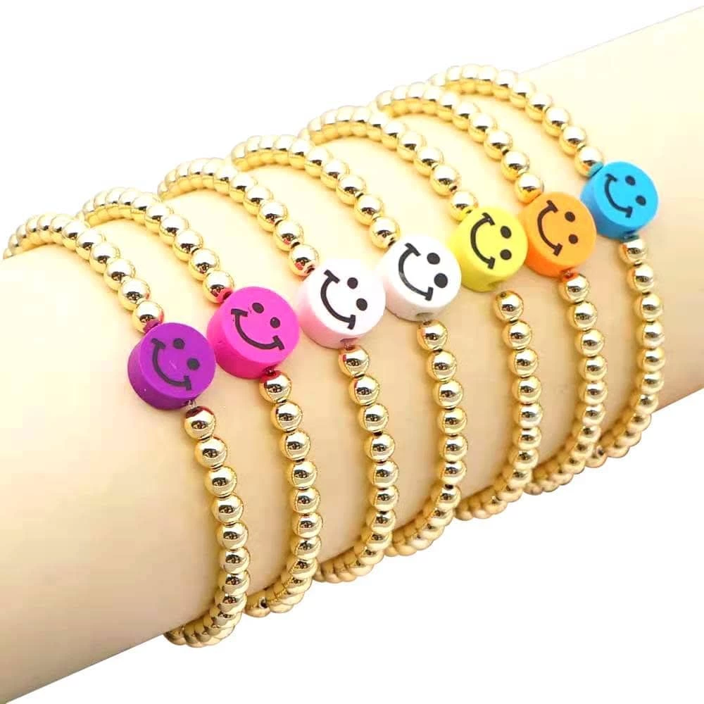 Lola + The Boys Jewelry Smiley Gold Bracelets 3 Lola + The Boys Jewelry Smiley Gold Bracelets