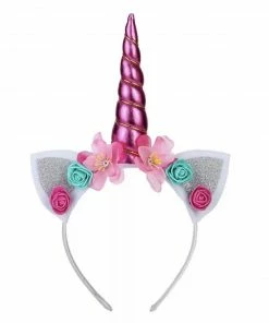 Lola & The Boys Unicorn Rainbow Floral Headband Hair Accessories