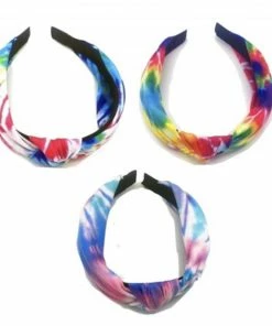 Lola + The Boys Velvet Tie Dye Knot Headband Hair Accessories