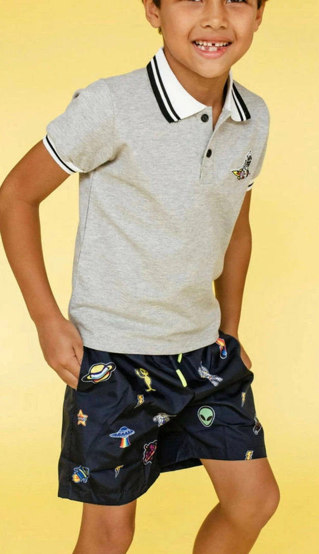 Lola + The Boys Alien Patch Swim Trunks 3 Lola + The Boys Alien Patch Swim Trunks