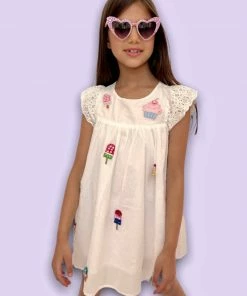 Lola + The Boys New Arrivals All About Beaded Ice Cream Ruffle Dress 6 Lola + The Boys New Arrivals All About Beaded Ice Cream Ruffle Dress
