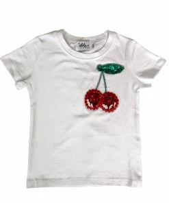 Lola + The Boys Beaded Gem Cherry T-Shirt New Arrivals