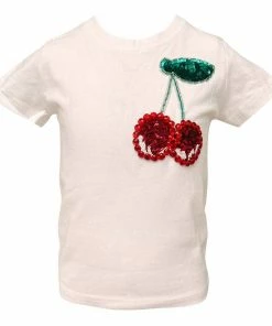 Lola + The Boys Beaded Gem Cherry T-Shirt New Arrivals