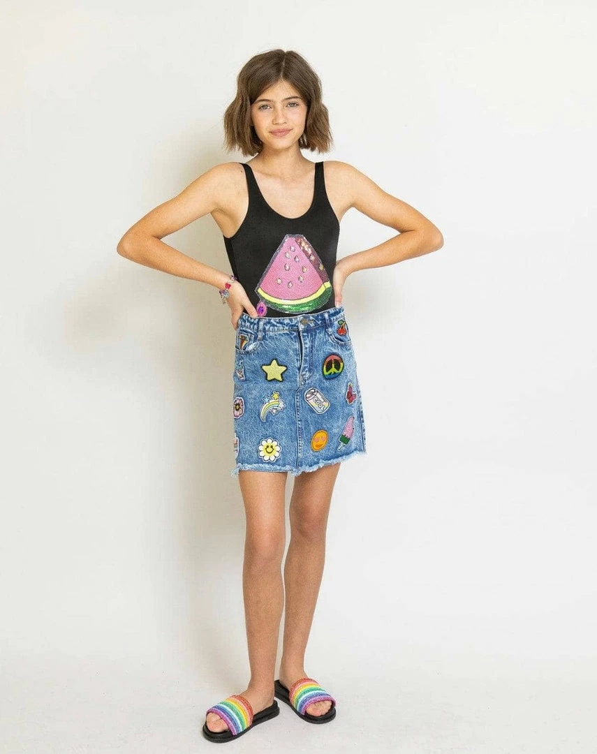 Lola + The Boys New Arrivals Bead Watermelon Swimsuit Black 5 Lola + The Boys New Arrivals Bead Watermelon Swimsuit Black