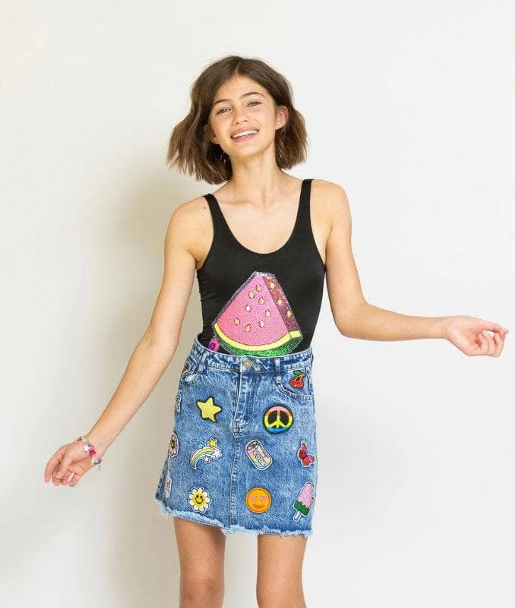 Lola + The Boys New Arrivals Bead Watermelon Swimsuit Black 3 Lola + The Boys New Arrivals Bead Watermelon Swimsuit Black