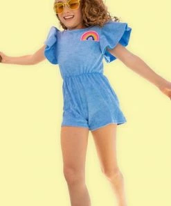 Lola + The Boys Terry Rainbow Romper New Arrivals