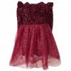 Lola + The Boys Burgundy Sequin Dress Girls