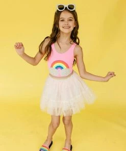 Lola + The Boys Pearl Clouds Rainbow Swimsuit