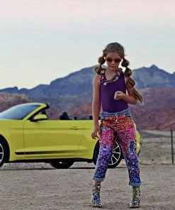 Lola + The Boys Ombre Sequin Jeans