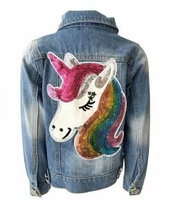 Lola + The Boys Rainbow Stars Denim Jacket New Arrivals