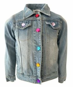 Lola + The Boys Somewhere Over The Rainbow Denim Jacket Girls