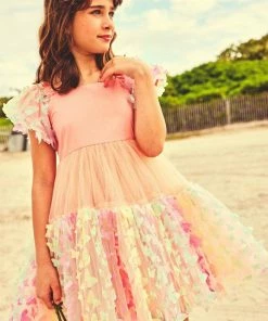 Lola + The Boys New Arrivals 3D Butterfly Puffy Sleeve Dress PREORDER Ships 7/20