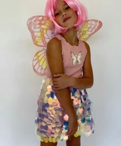 Lola & The Boys Butterfly Paillette Dress