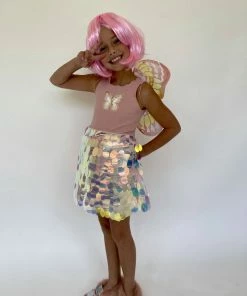 Lola & The Boys Butterfly Paillette Dress