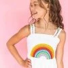 Lola + The Boys Girls Crystal Rainbow Sun Dress
