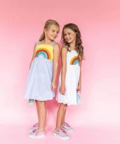 Lola + The Boys Girls Crystal Rainbow Sun Dress