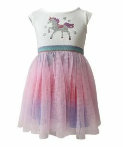 Lola + The Boys Crystal Unicorn Tutu Dress