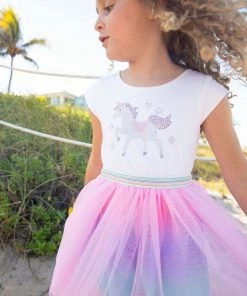 Lola + The Boys Crystal Unicorn Tutu Dress