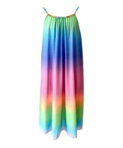 Lola + The Boys Rainbow Ombre Gem Dress