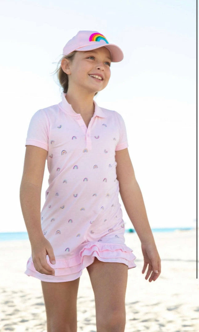 Lola + The Boys Rainbow Ruffle Dream Dress Girls 4 Lola + The Boys Rainbow Ruffle Dream Dress Girls