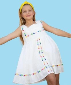 Lola + The Boys Rainbow Stars Day Dress