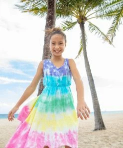 Lola + The Boys Girls South Beach Tie Dye Dress