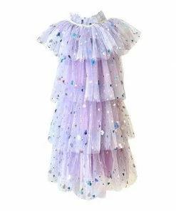 Lola + The Boys Foil Hearts Tulle Dress New Arrivals