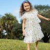 Lola + The Boys Foil Polka Dot Tulle Dress