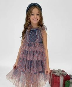Lola + The Boys New Arrivals Pretty In Plaid Tulle Dress