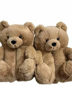 Lola & The Boys Fuzzy Bear Slippers New Arrivals