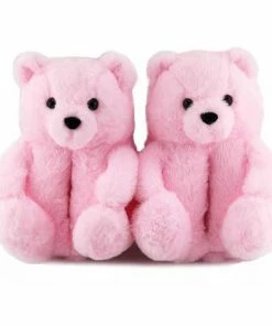Lola & The Boys Fuzzy Bear Slippers New Arrivals