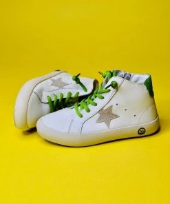 Lola + The Boys Green Happy Star HighTop Sneaker