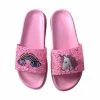 Lola + The Boys Pink Glitter Unicorn Slides Girls