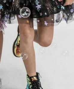 Lola + The Boys Girls Sequin Combat Boots