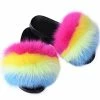 Lola + The Boys Skittles Faux Fur Slides Girls