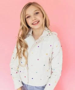 Lola + The Boys Gem Vegan Moto Jacket Girls