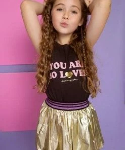 Lola + The Boys Goldie Foil Skirt