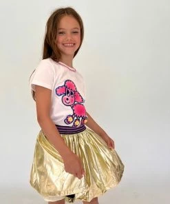 Lola + The Boys Goldie Foil Skirt