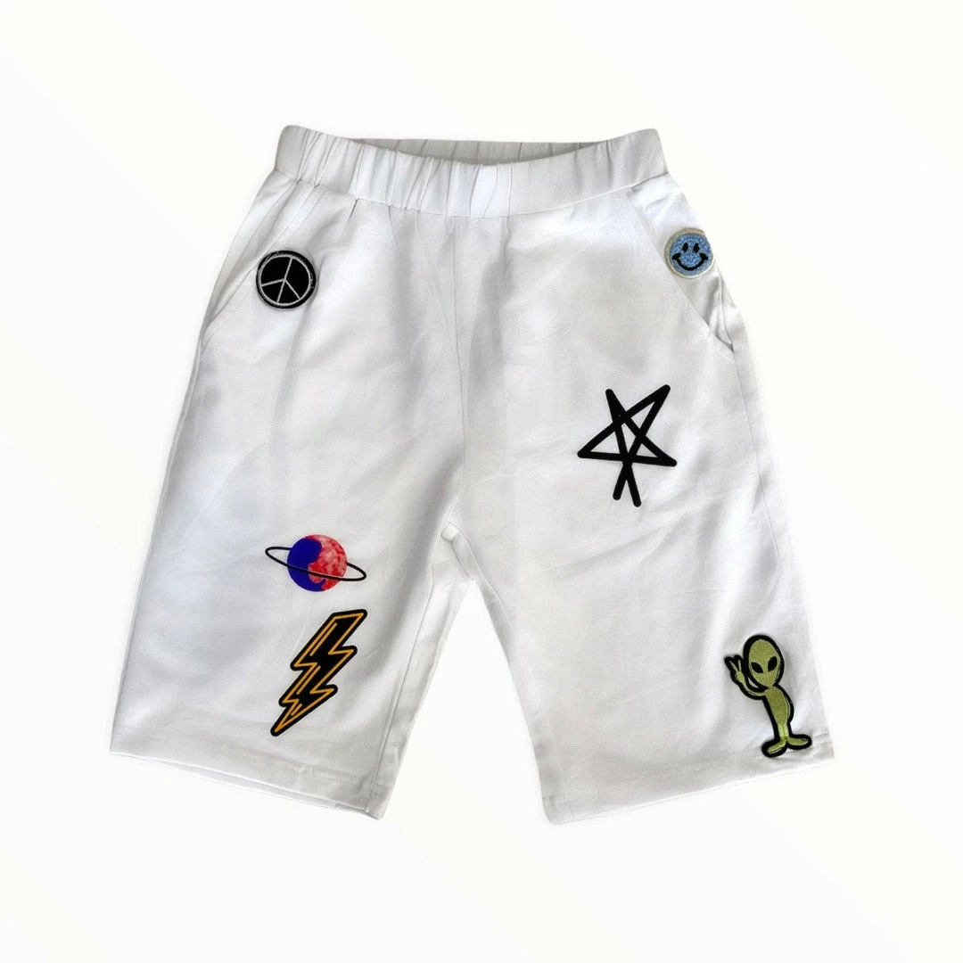 Lola + The Boys Graffiti Patch Shorts 4 Lola + The Boys Graffiti Patch Shorts