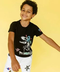 Lola + The Boys Graffiti Patch Shorts 8 Lola + The Boys Graffiti Patch Shorts